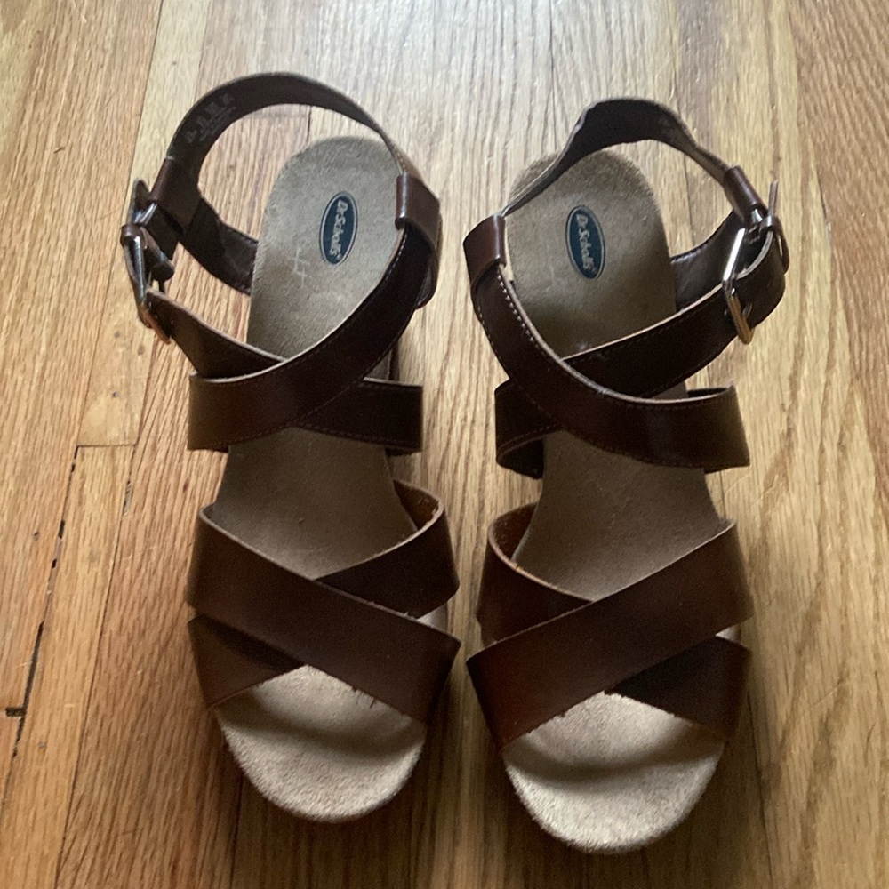 Brown Dr.Scholl’s Cork Wedges